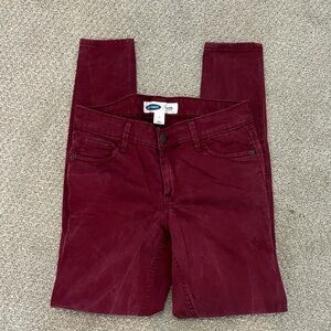 Old Navy Women's Burgundy Skinny Jeans